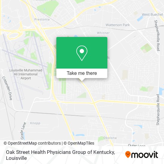 Oak Street Health Physicians Group of Kentucky map
