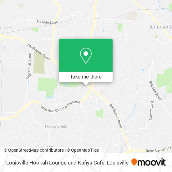 Louisville Hookah Lounge and Kufiya Cafe map