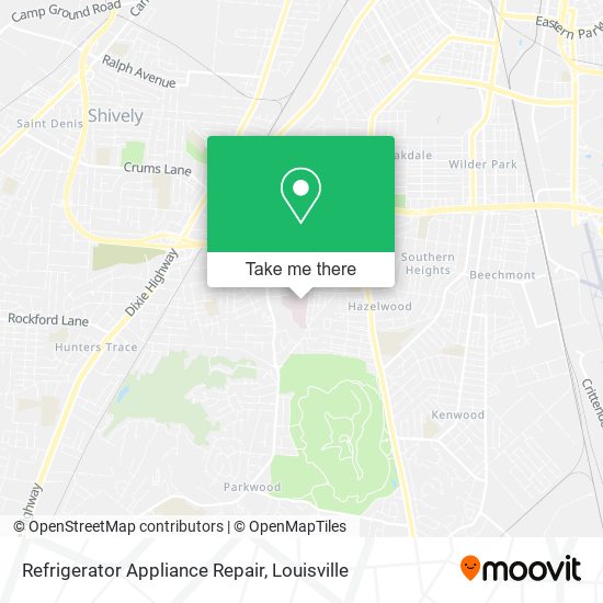 Refrigerator Appliance Repair map