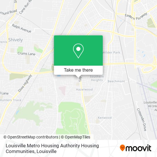 Louisville Metro Housing Authority Housing Communities map