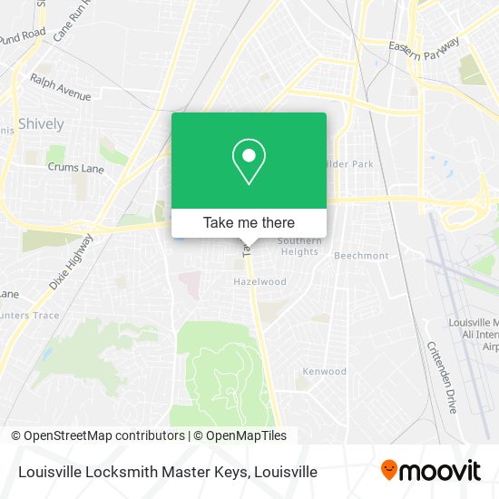 Louisville Locksmith Master Keys map