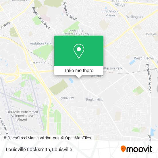 Mapa de Louisville Locksmith