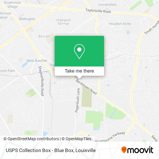 USPS Collection Box - Blue Box map