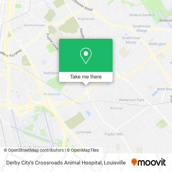 Derby City's Crossroads Animal Hospital map