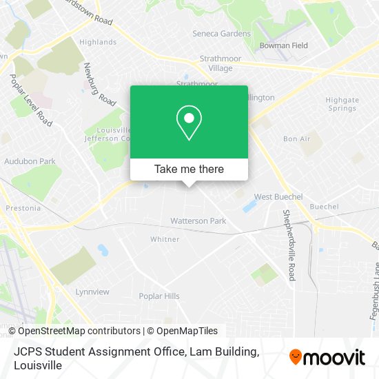 Mapa de JCPS Student Assignment Office, Lam Building