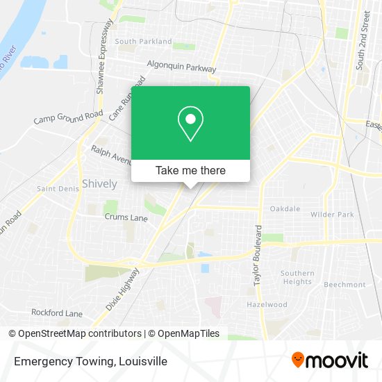 Emergency Towing map