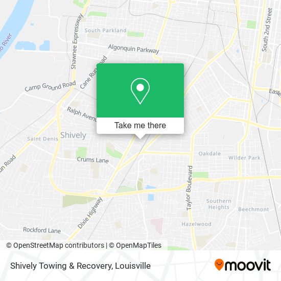 Shively Towing & Recovery map