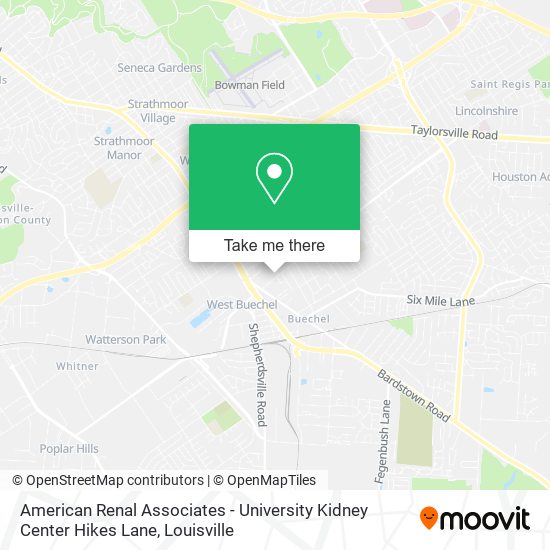 Mapa de American Renal Associates - University Kidney Center Hikes Lane