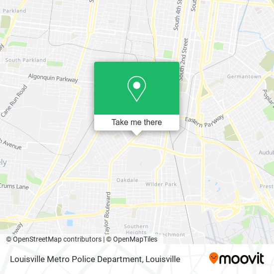 Mapa de Louisville Metro Police Department