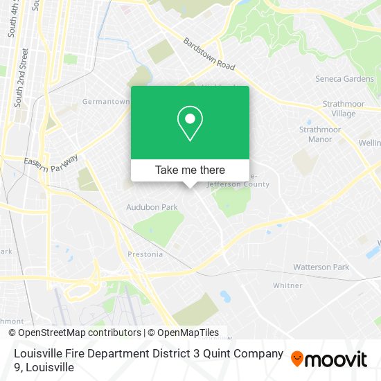 Louisville Fire Department District 3 Quint Company 9 map