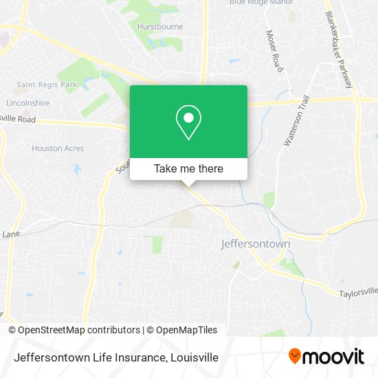 Jeffersontown Life Insurance map