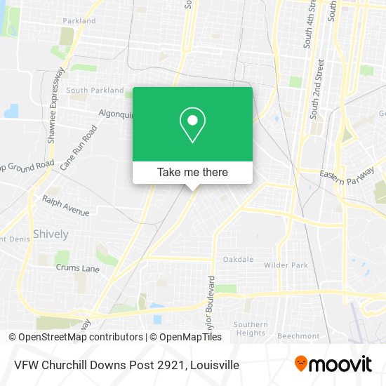 Mapa de VFW Churchill Downs Post 2921