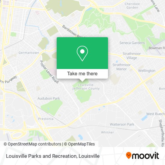 Louisville Parks and Recreation map