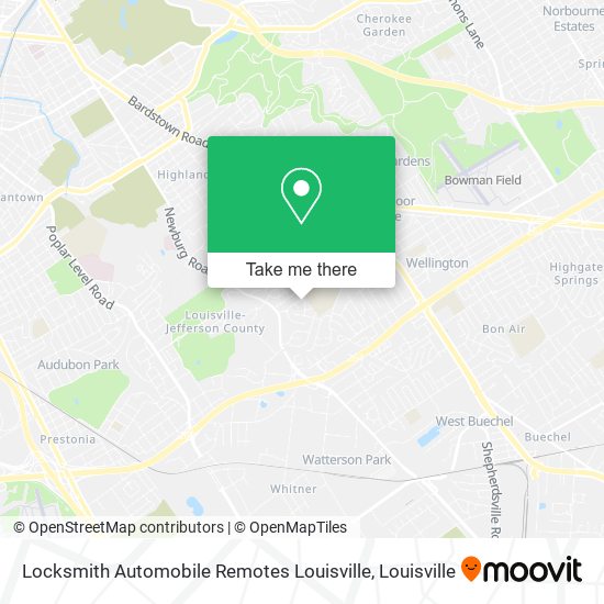Locksmith Automobile Remotes Louisville map