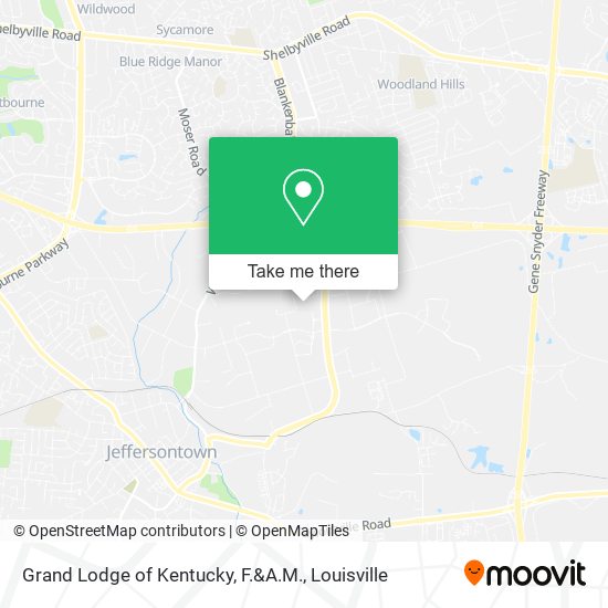 Grand Lodge of Kentucky, F.&A.M. map