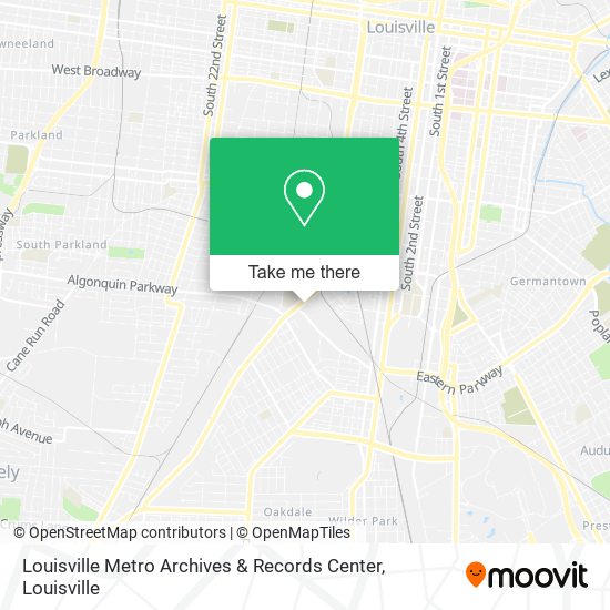 Mapa de Louisville Metro Archives & Records Center