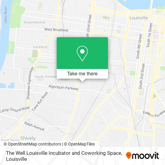 Mapa de The Well Louisville Incubator and Coworking Space