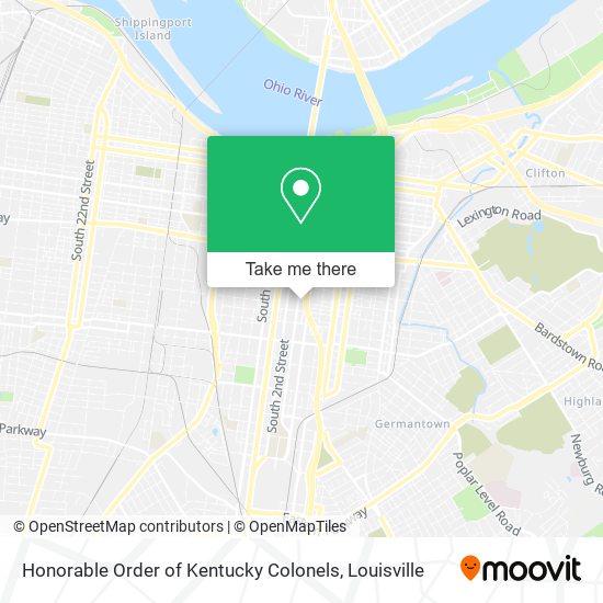 Mapa de Honorable Order of Kentucky Colonels