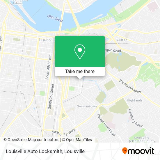 Louisville Auto Locksmith map