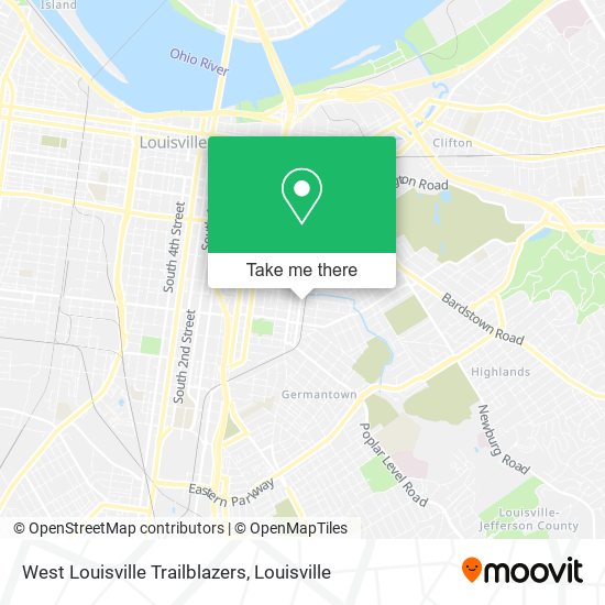 West Louisville Trailblazers map