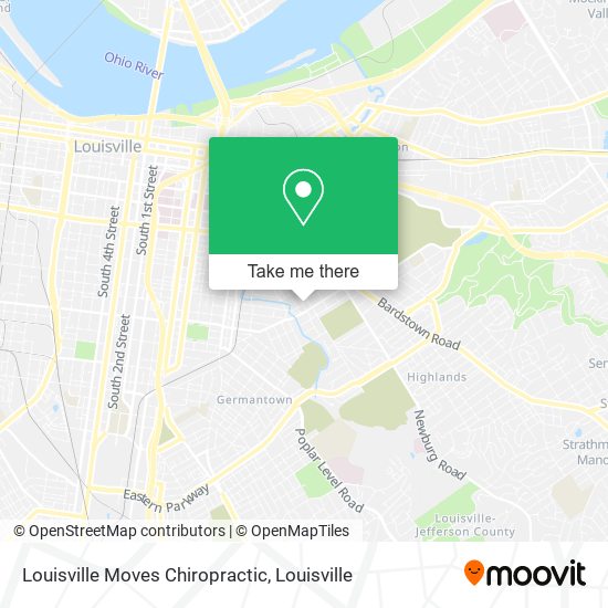 Louisville Moves Chiropractic map