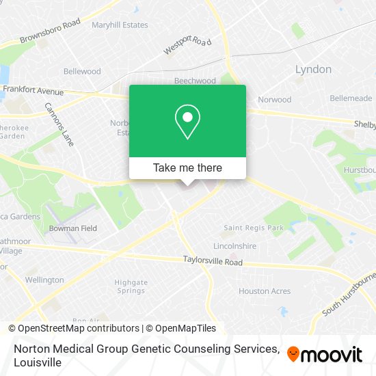 Norton Medical Group Genetic Counseling Services map