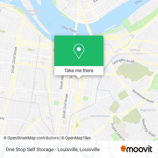 Mapa de One Stop Self Storage - Louisville