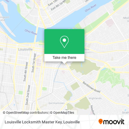 Louisville Locksmith Master Key map