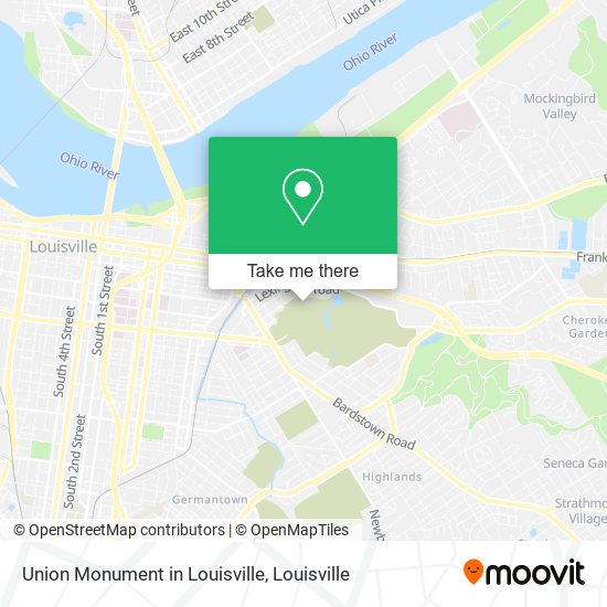 Union Monument in Louisville map