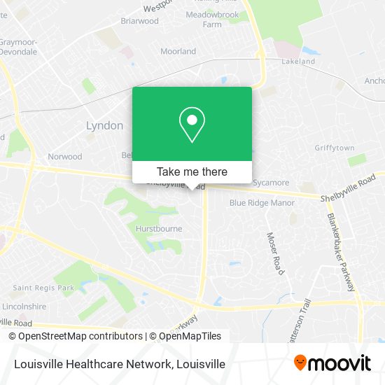 Louisville Healthcare Network map