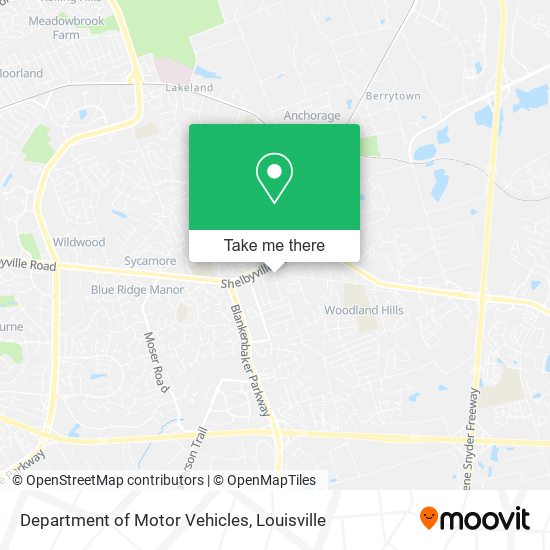 Department of Motor Vehicles map