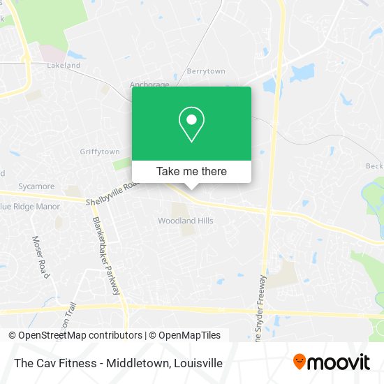 The Cav Fitness - Middletown map