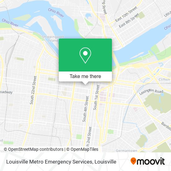 Mapa de Louisville Metro Emergency Services
