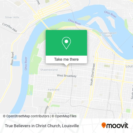 True Believers in Christ Church map