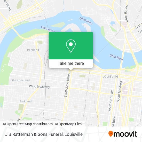 J B Ratterman & Sons Funeral map