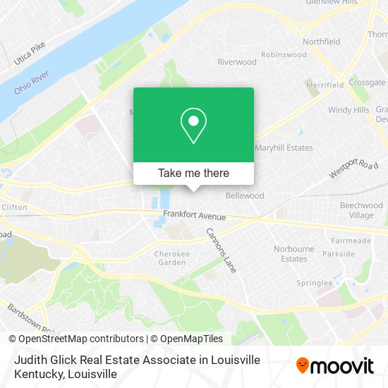 Judith Glick Real Estate Associate in Louisville Kentucky map