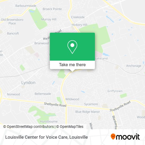 Louisville Center for Voice Care map