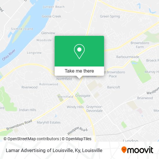 Lamar Advertising of Louisville, Ky map