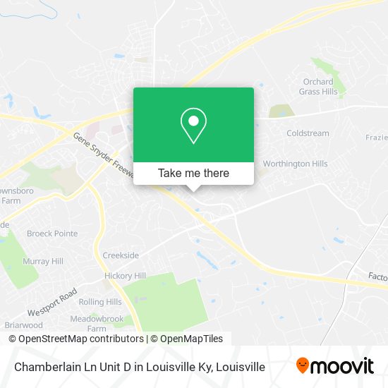 Mapa de Chamberlain Ln Unit D in Louisville Ky