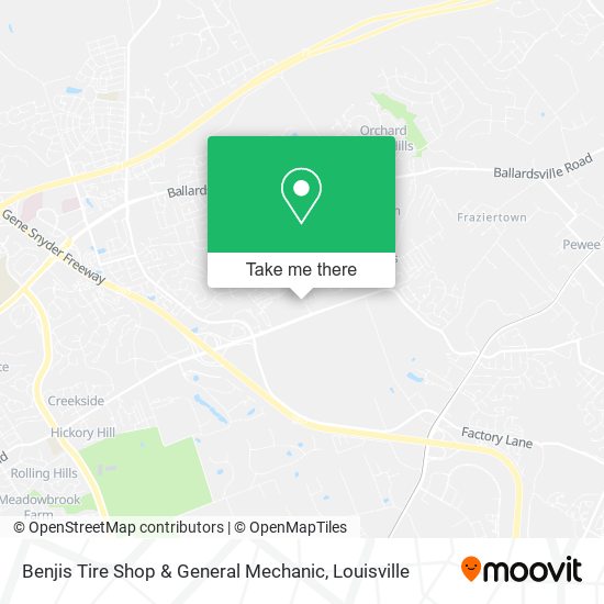 Mapa de Benjis Tire Shop & General Mechanic