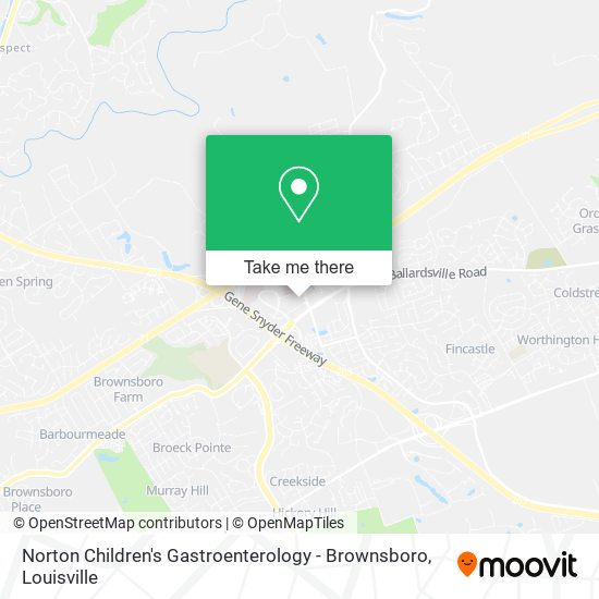 Norton Children's Gastroenterology - Brownsboro map