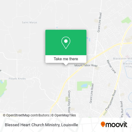 Blessed Heart Church Ministry map