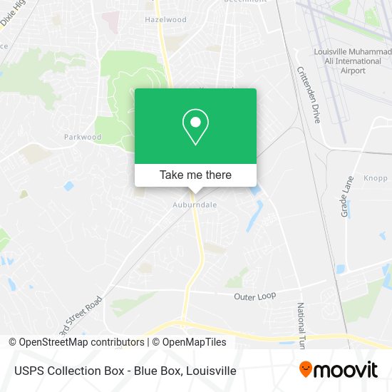 Mapa de USPS Collection Box - Blue Box
