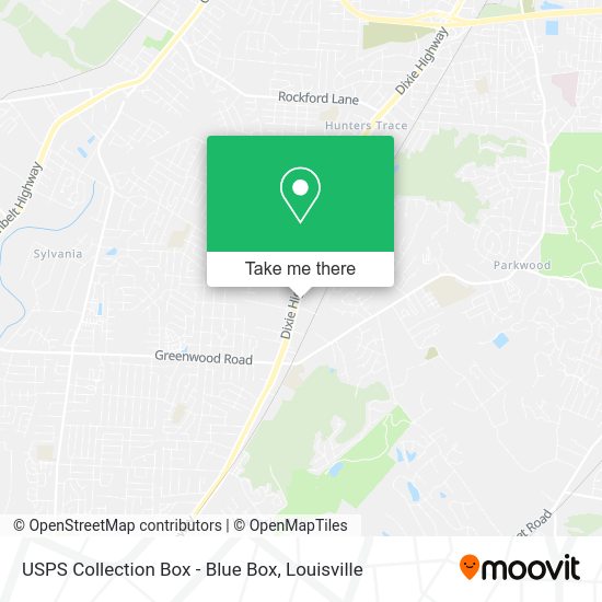USPS Collection Box - Blue Box map