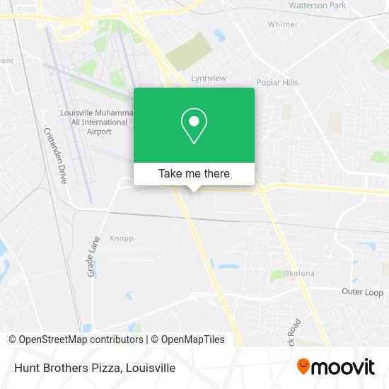 Hunt Brothers Pizza map