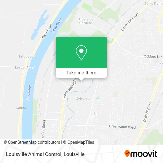 Mapa de Louisville Animal Control