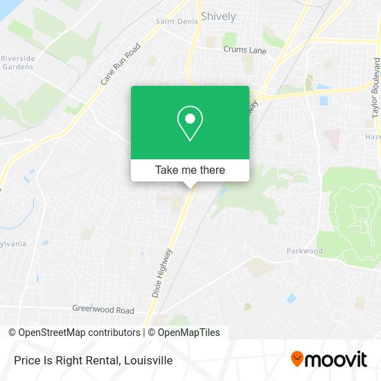 Price Is Right Rental map