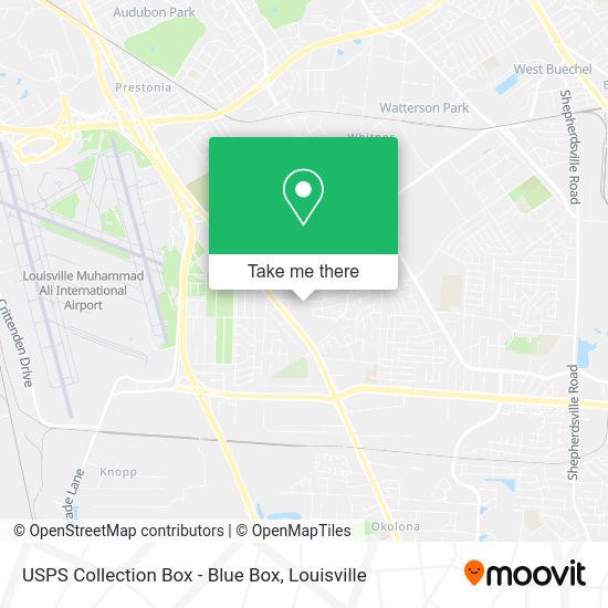 Mapa de USPS Collection Box - Blue Box