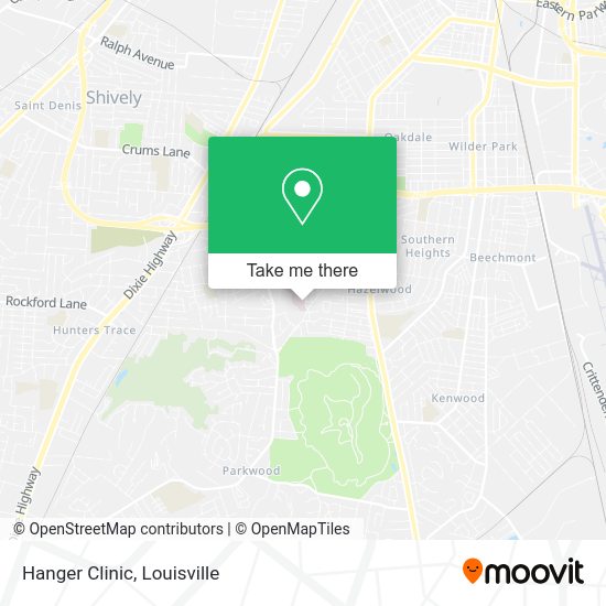 Hanger Clinic map