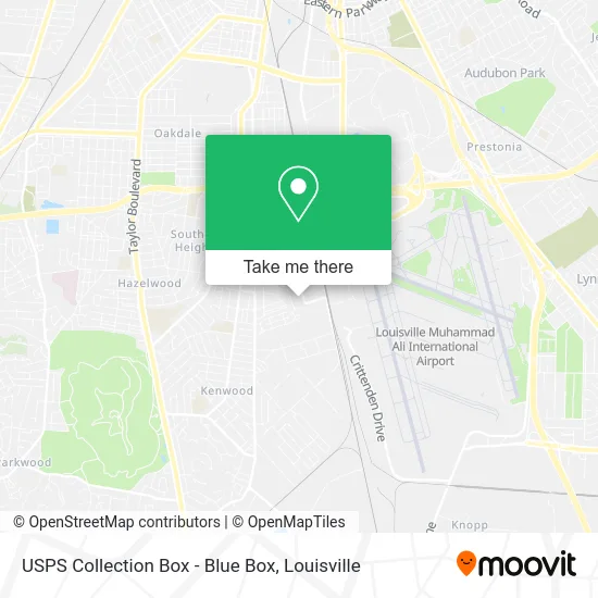 USPS Collection Box - Blue Box map